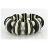 Image 1 : Water Buffalo Horn & Bone Stretch Bracelet (JEW-1916)