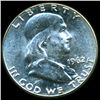 1962 Franklin 50c MS64/65 FBL Double Die & Weight Errors (COI-10526)