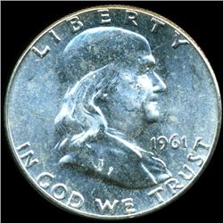 1961 Franklin Silver Half MS65 Full Bell Lines (COI-10508)