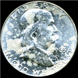 1963D Franklin Half MS64+/65+ Full Bell Lines (COI-11356)