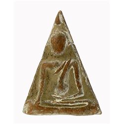 Antique Thai Clay Amulet 1890s Prat Nong Paya (ANT-1229)