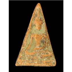 Antique Thai Clay Amulet 1960s Prat Nong Paya (ANT-1191)