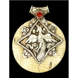 235ct Vintage Tibet Silver Shell Pendant (ANT-1574)