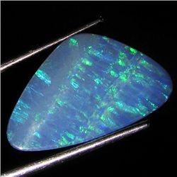 5.25ct Australian Black Opal Doublet Full Fire (GEM-36406)