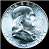 1957 Franklin Half MS64/65 FBL Scarce Underweight ERROR (COI-11147)