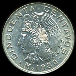 1980 Mexico 50c MS65+ (COI-10106)