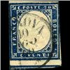 Image 1 : 1855 Scarce Italy Sardina 20c Stamp (STM-1128)
