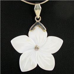 Handcrafted MOP Sterling Pendant (JEW-4410)
