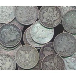 (20) Morgan Silver dollars from cache - random