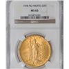 Image 1 : 1908 $20 St. Gaudens MS65 NGC No Motto