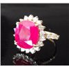 Image 1 : $5,200 GG GIA Ruby & Diamond Ring 14k yg