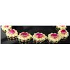 Image 2 : $12,620 GG GIA  Ruby & Diamond Bracelet 14k YG