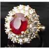 Image 1 : $11,838 GG GIA Ruby & Diamond Ring 14k YG