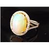Image 2 : EGL Certified Opal & Diamond Ring 14k