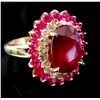 Image 1 : $20,135 GG GIA Ruby & Diamond Ring 14k
