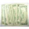 Image 2 : ( 10 ) BETTER THAN AVERAGE CIRCULATED $5.00  U.S. RED SEAL NOTES