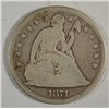 Image 1 : 1871 Seated dollar very good condition