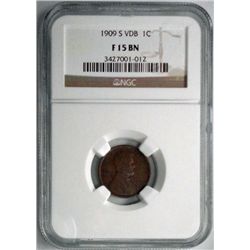 1909SVDB  Lincoln penny  NGC15BN