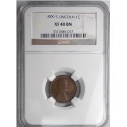 1909S  Lincoln penny  NGC40BN