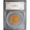 Image 1 : 1858  $10 Gold Liberty SEGS 12 clnd/graffitti