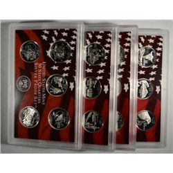 2002-05-06-07 silver proof quarters sets  no box  est  $140-$150