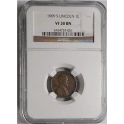 1909S  Lincoln penny  NGC30BN