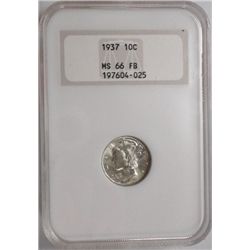 1937 Mercury dime    NGC 66FB