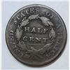 Image 2 : 1828  Half penny  fine with nick on chin  nice color