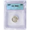 Image 1 : 1897 BARBER DIME ICG MS-63