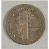 Image 2 : 1921-D MERCURY DIME, ORIGINAL TONING NICE VF/XF