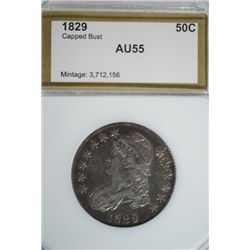 1829 Bust Half Dollar PCI AU55 Nice!