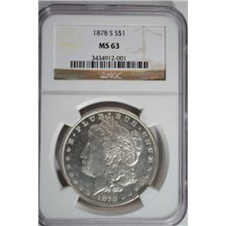 1878-S Morgan Dollar NGC MS63