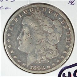 1883-CC Morgan Dollar FINE, NICKS
