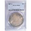 Image 1 : 1887-S MORGAN DOLLAR PCGS MS64 RAINBOW COLOR!