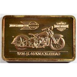 HARLEY DAVIDSON 1 OZ .999 SILVER "1936 EL 61 KNUCKLEHEAD"