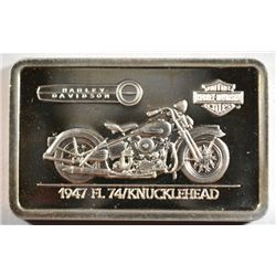 HARLEY DAVIDSON 1 OZ .999 SILVER "1947 FL 74 KNUCKLEHEAD"