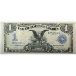 $1.00 1899 SILVER CERT "BLACK EAGLE" XF-AU