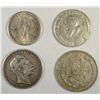 Image 1 : ( 4 ) INTERESTING SILVER FORIEGN COINS TOTAL  .93 OUNCES SILVER