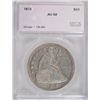 Image 1 : 1872 SEATED LIBERTY SILVER DOLLAR AU