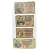 Image 1 : 4 DIFFERENT FRACTIONAL CURRENCY PIECES FAIR