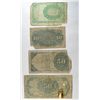 Image 2 : 4 DIFFERENT FRACTIONAL CURRENCY PIECES FAIR