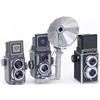 Image 1 : "Rolleiflex 4 x 4", "Yashica-44" und "Ricoflex