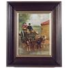 Image 1 : Classical Photographs: Übermalte, kolorierte Genre-Photographie "Hundekarren", um 189
