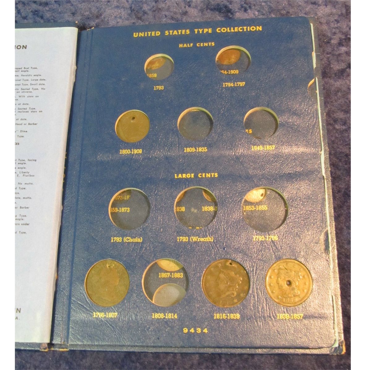 856. Whitman Album Small Type Set 27Coins all Holed