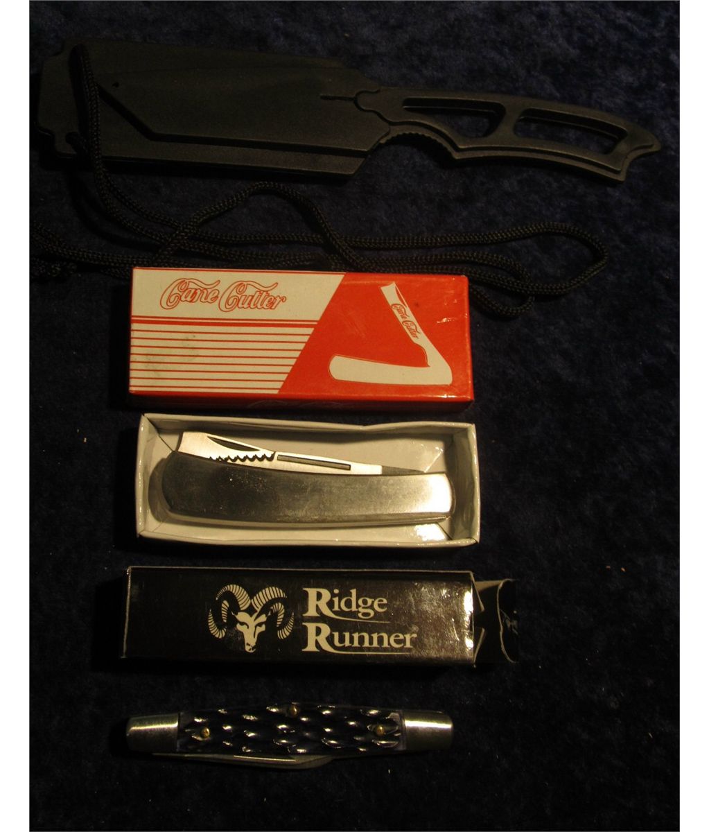 697. Cane Cutter Folder, Kneck Knife & Ridge Runner Folder Knives.