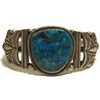 Image 1 : Old Pawn Navajo Royston Turquoise Sterling Silver Cuff Bracelet - Shakey