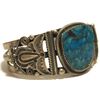 Image 2 : Old Pawn Navajo Royston Turquoise Sterling Silver Cuff Bracelet - Shakey