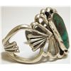 Image 2 : Old Pawn Navajo Green Fox Turquoise Sterling Silver Cuff Bracelet - WBH