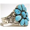 Image 2 : Navajo Spider Web Kingman Turquoise Sterling Silver Cuff Bracelet - Mary Ann Spencer