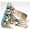 Image 3 : Navajo Spider Web Kingman Turquoise Sterling Silver Cuff Bracelet - Mary Ann Spencer